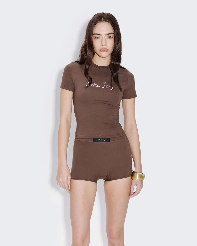 фото BROWN EXTRASEXY CRYSTAL TEE