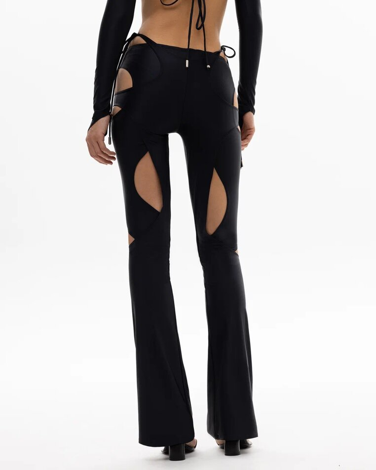 фото BLACK TROUSERS WITH HOLES