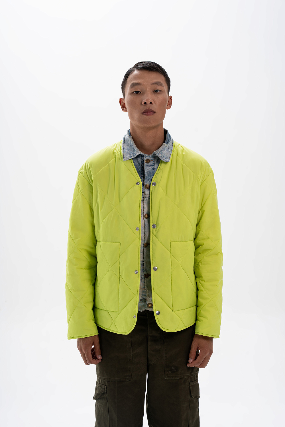 картинка Стеганная куртка зеленая