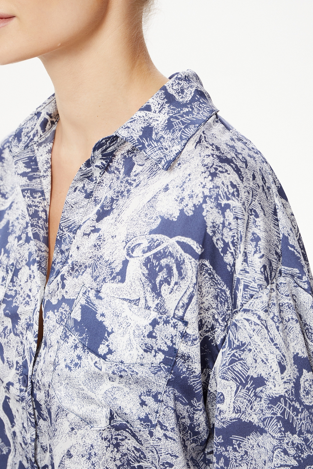 картинка Рубашка с коротким рукавом в пижамном стиле  "Туаль де Жуи"