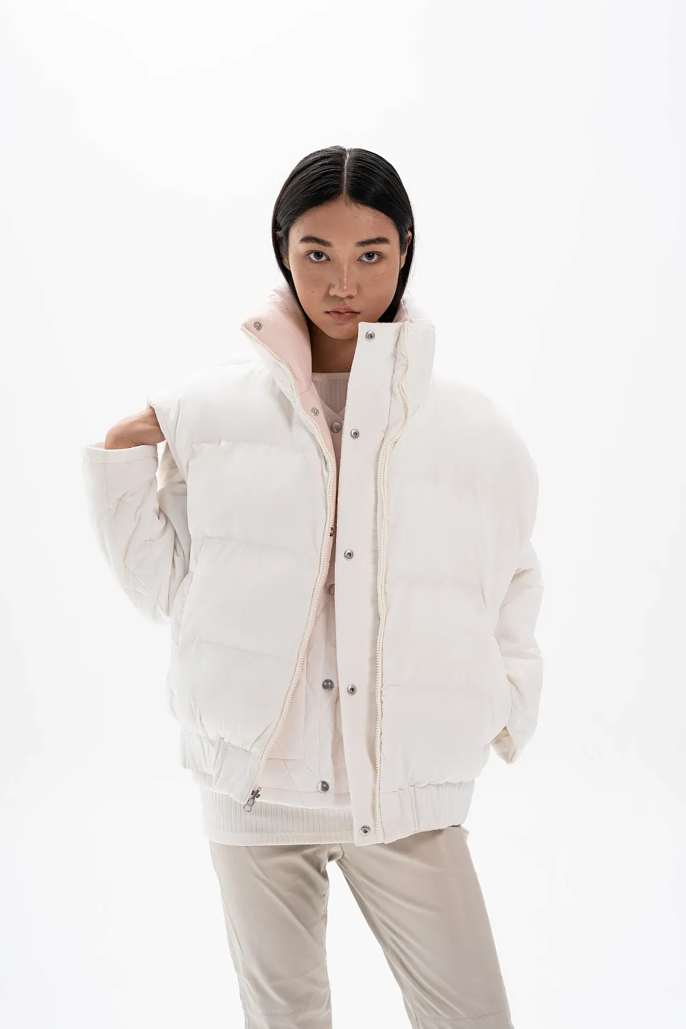 Короткая двухсторонняя куртка розовая TOOLOR купить онлайн –  Интернет-магазин TREND ISLAND