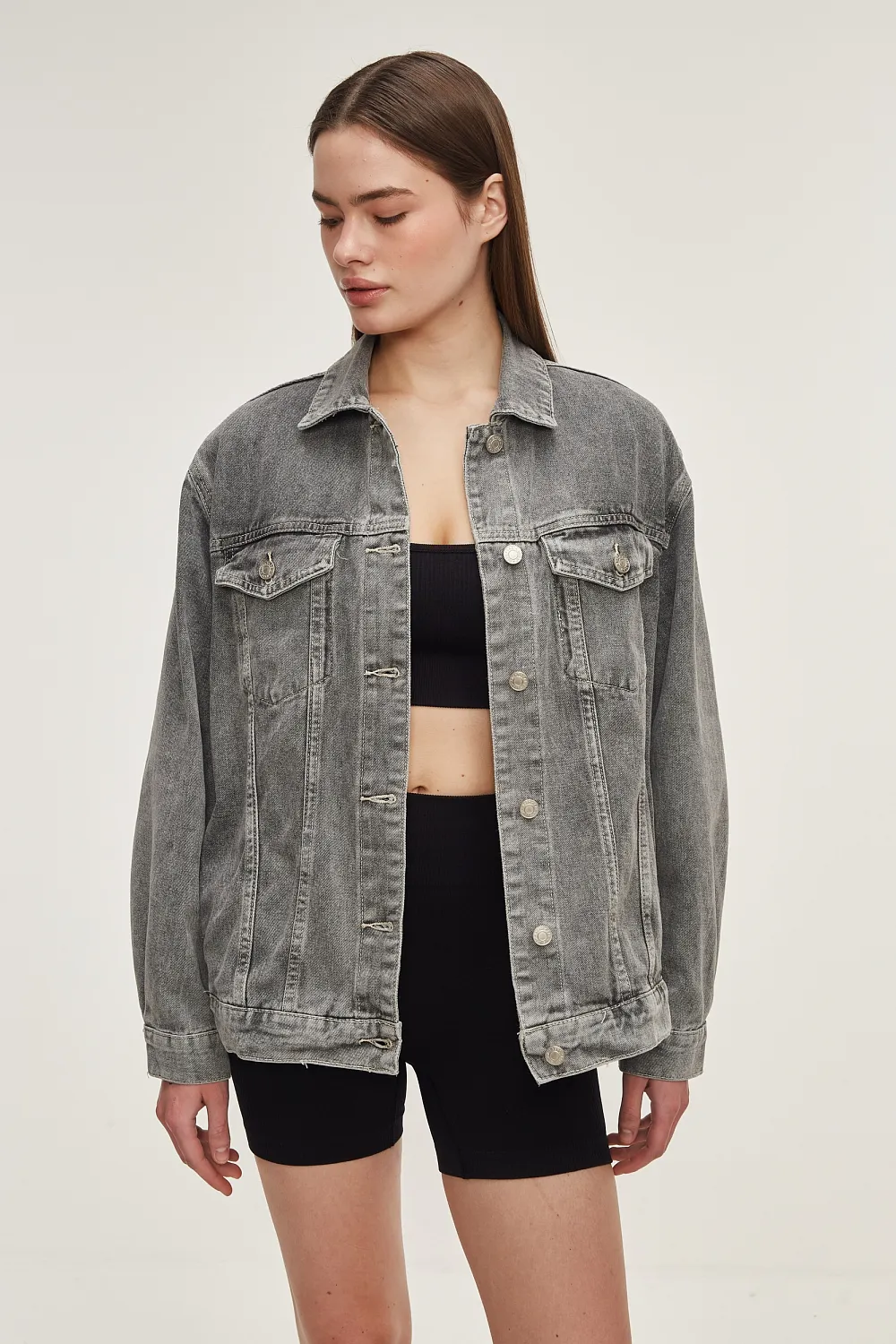 Jaket denim oversize hotsell