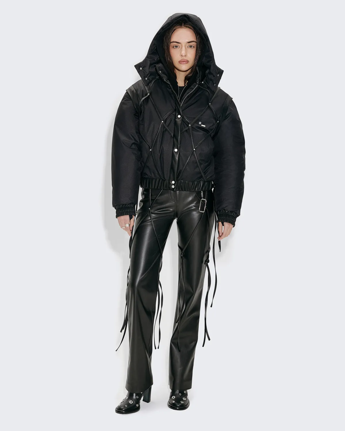 V LEATHER BOMBER JACKET MARDO. TREND ISLAND