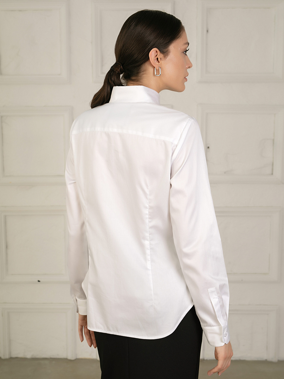 изображение Рубашка приталенная белая
